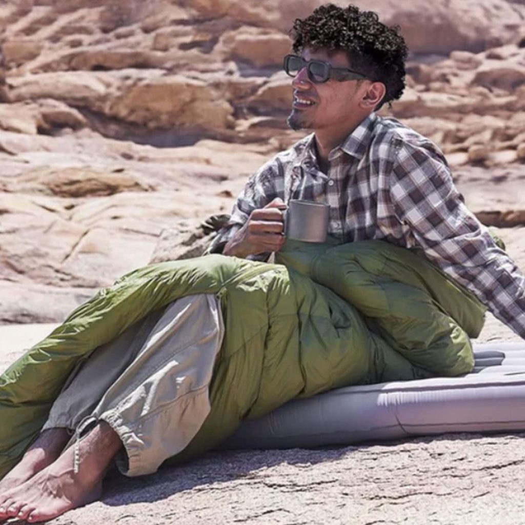 Warm Rectangular Cotton Filled Sleeping Bag