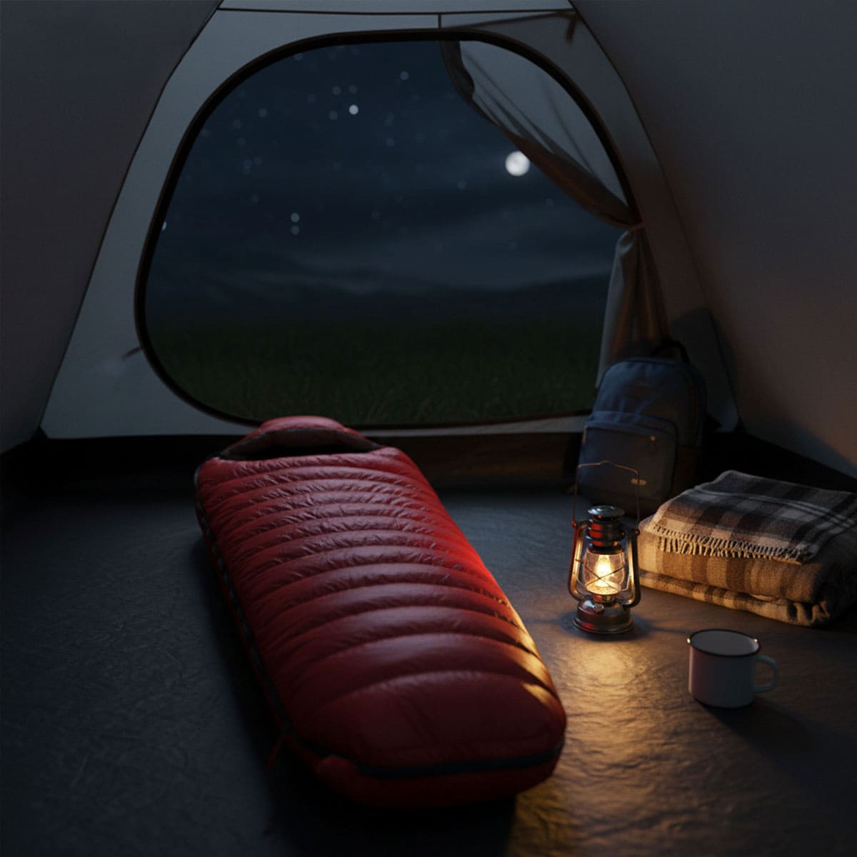 Portable Camping Colored Envelope Sleeping Bag