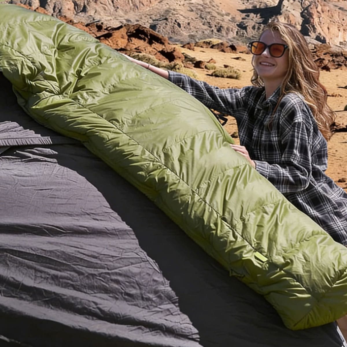 Warm Rectangular Cotton Filled Sleeping Bag