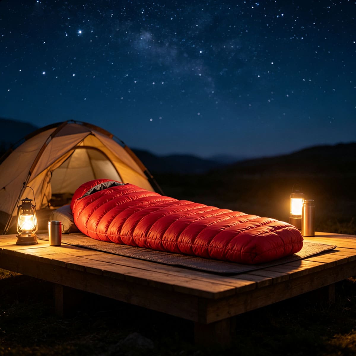 Portable Camping Colored Envelope Sleeping Bag