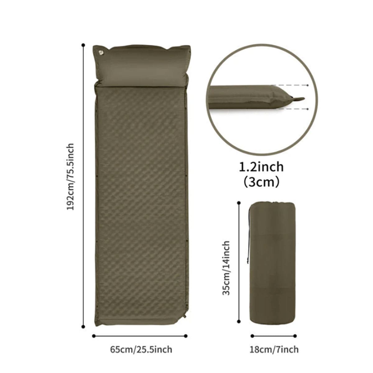 Self-expanding camping mat