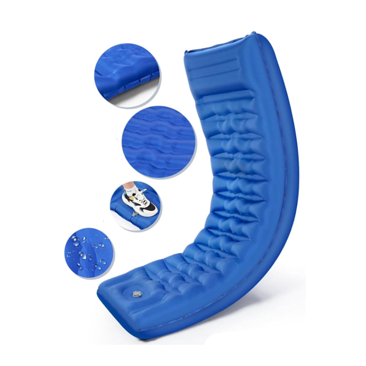 Inflatable Camping Sleeping Pad with Pillow