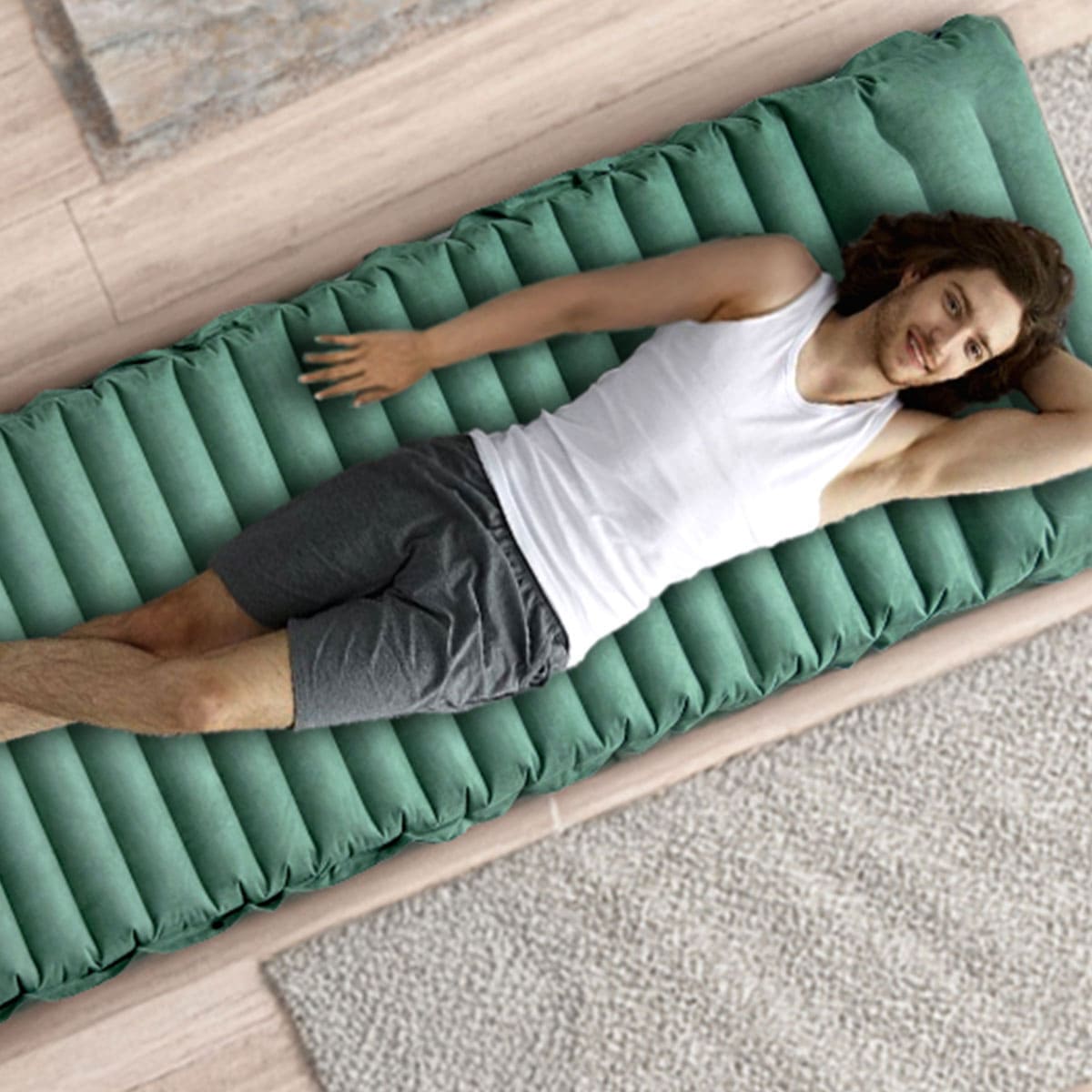 Thickened Inflatable Mattress with Foot Press Pump