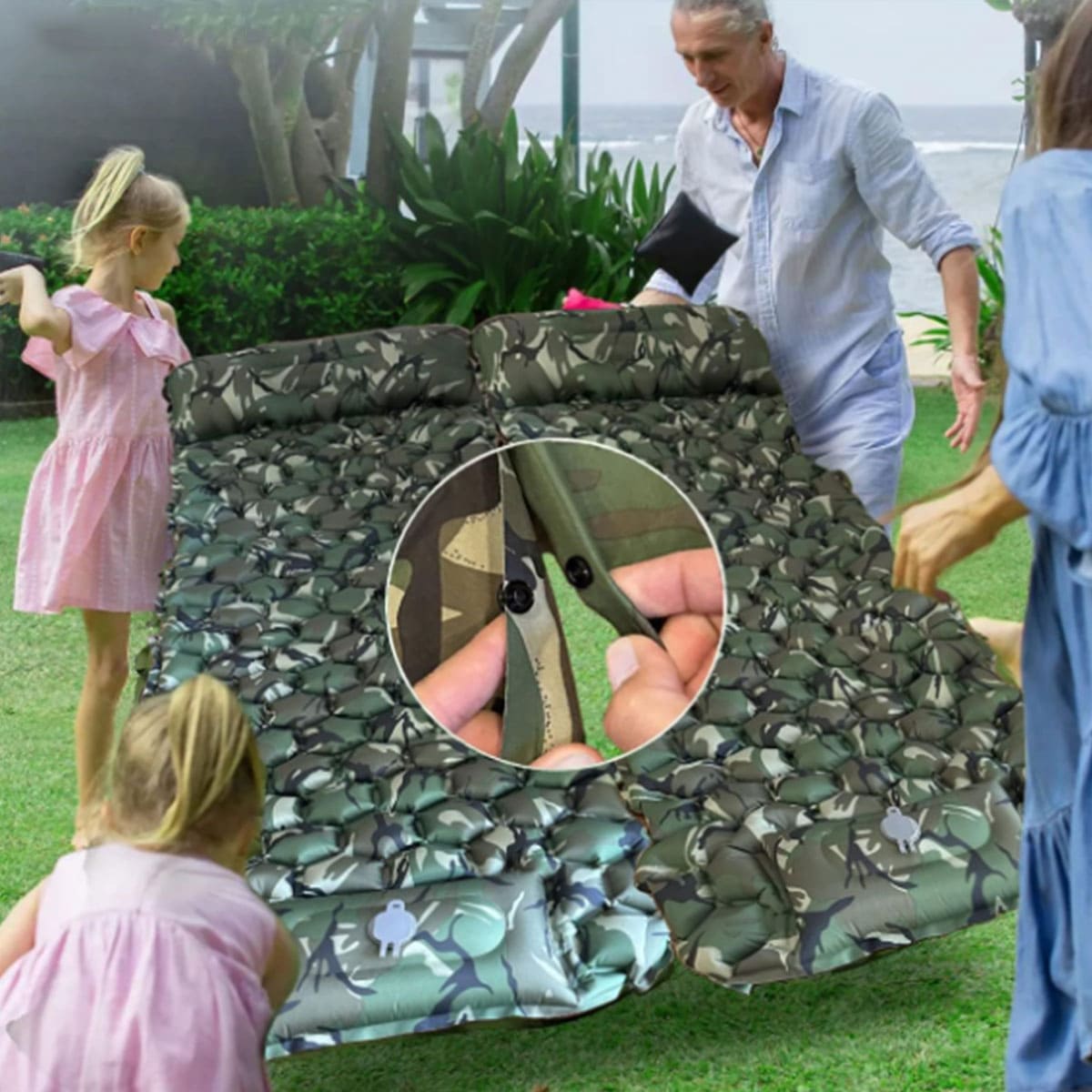 Single camouflage sleeping mat
