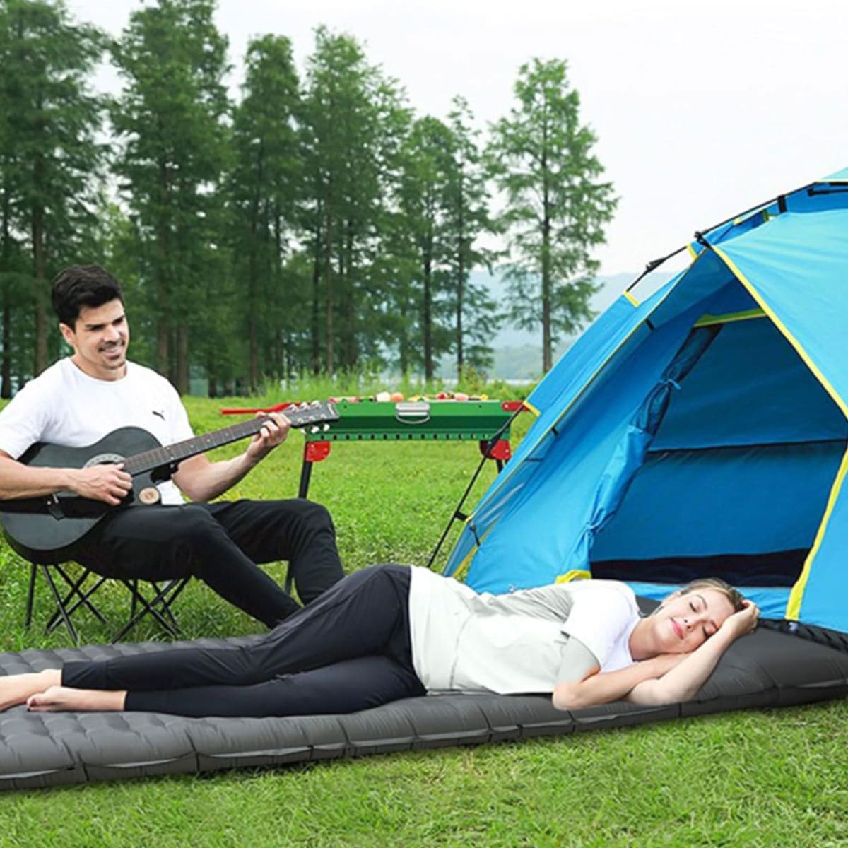 Quick-opening outdoor air cushion