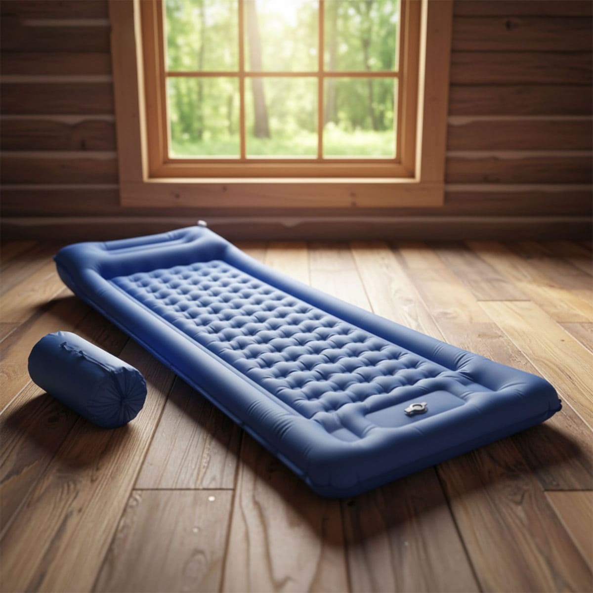 Inflatable Sleeping Mat with Pillow Built-in Pump