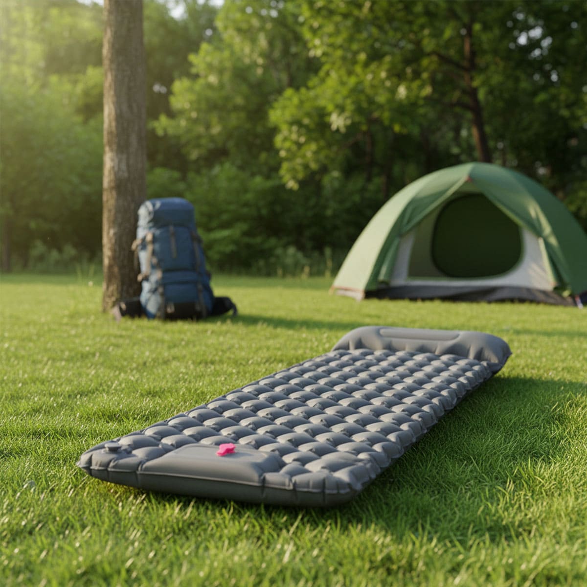 Ultralight Inflatable Camping Mat with Pillow