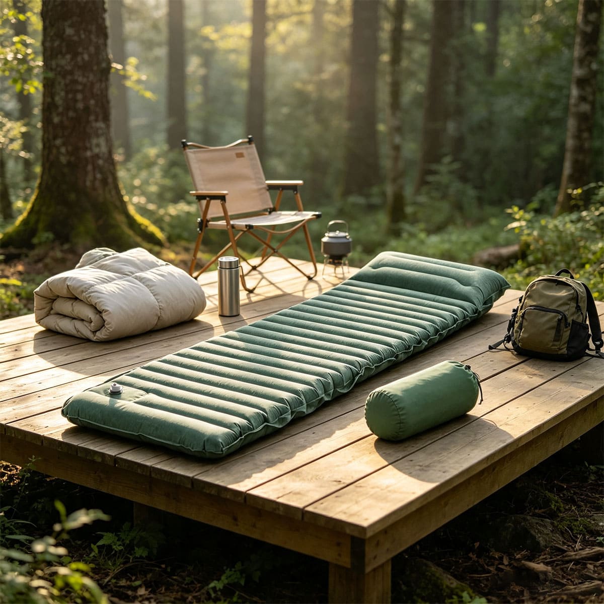Thickened Inflatable Mattress with Foot Press Pump