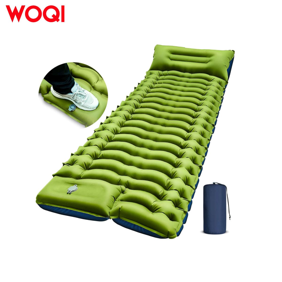 Thick Durable Camping Inflatable Mat with Air Pillow