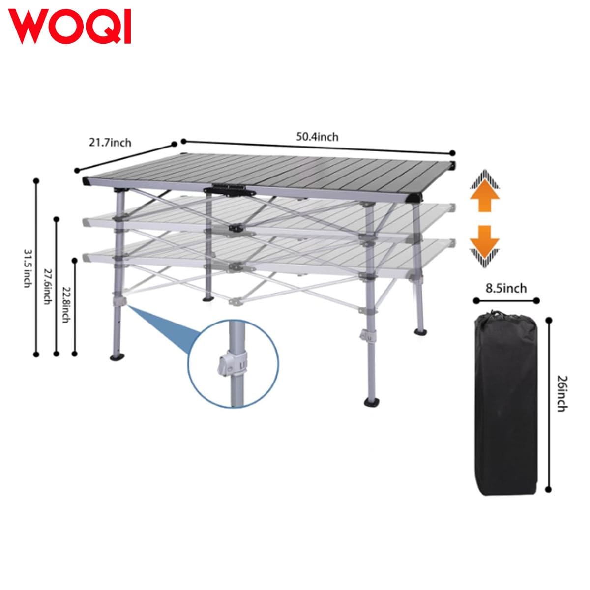 Adjustable Height Portable Table - Image 5