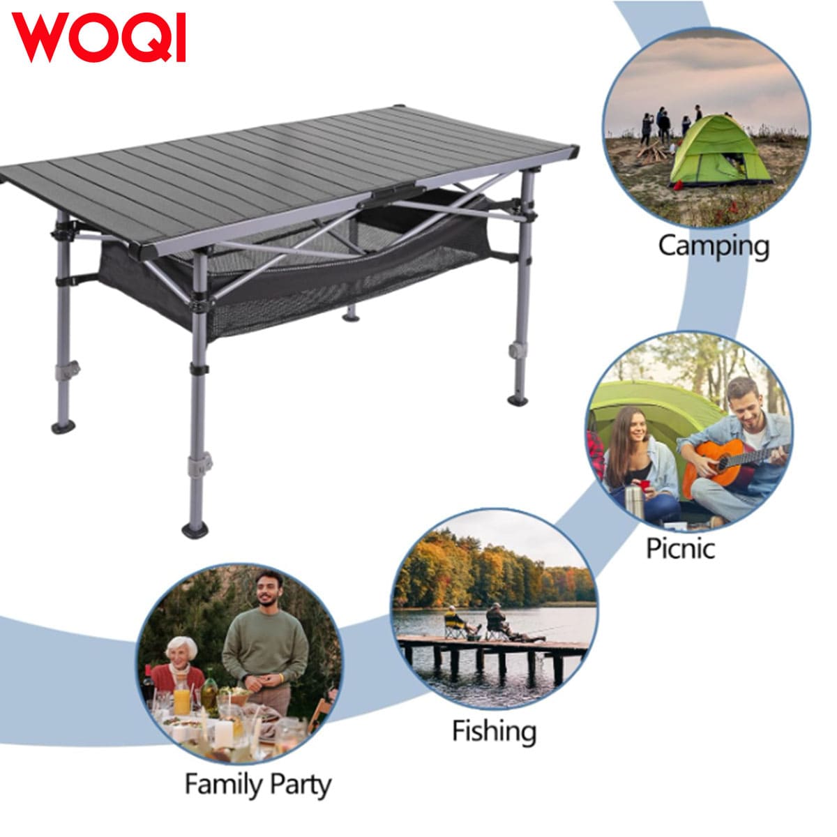 Adjustable Height Portable Table - Image 2