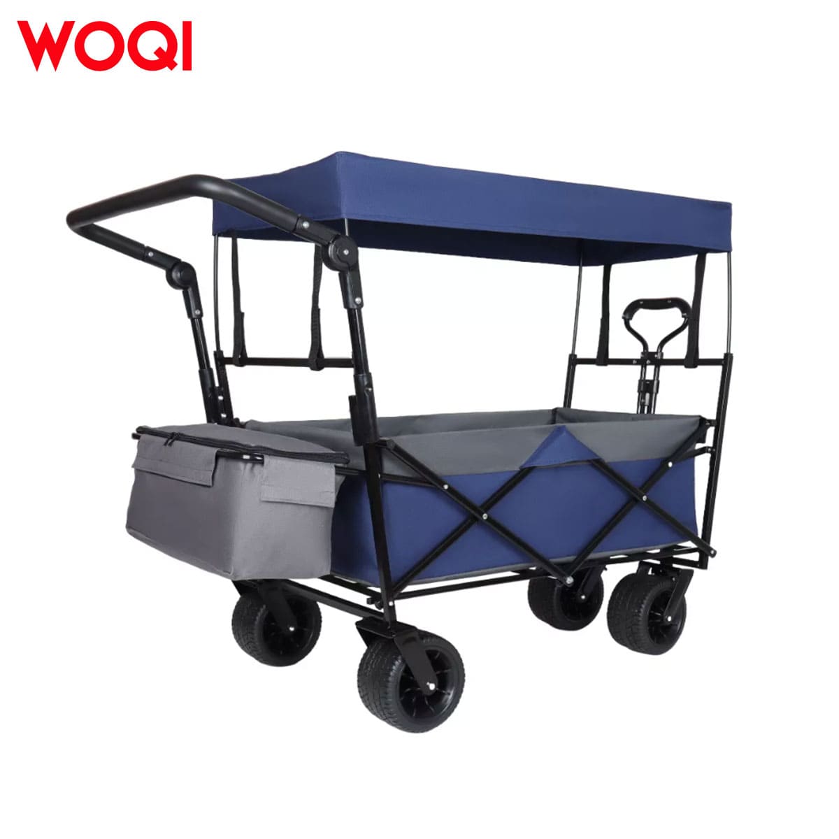 Collapsible Wagon with Canopy & Push Handle