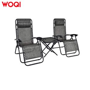 Zero Gravity Chair with Table Set of 2