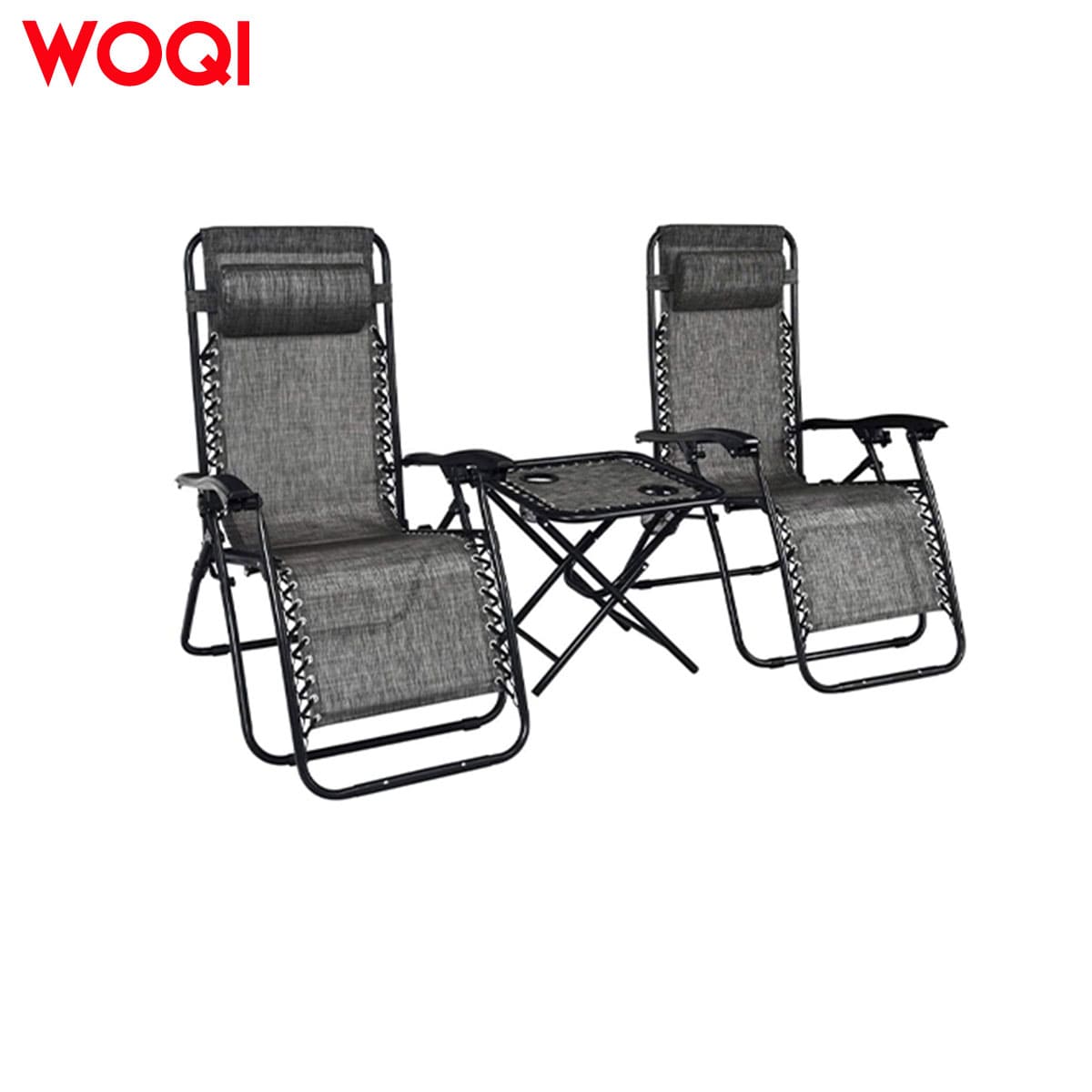 Zero Gravity Chair with Table Set of 2