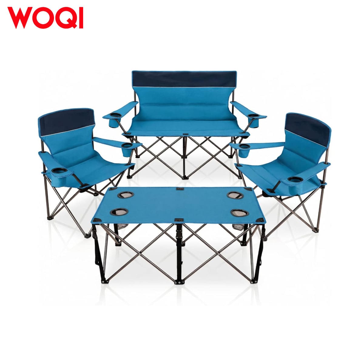 Oversized 4 Pcs Camping Chair Set with Table