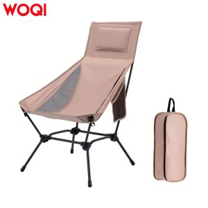 High Back Folding Camping Chair with Pillow