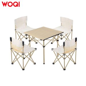 Portable Folding Table with Four Chairs