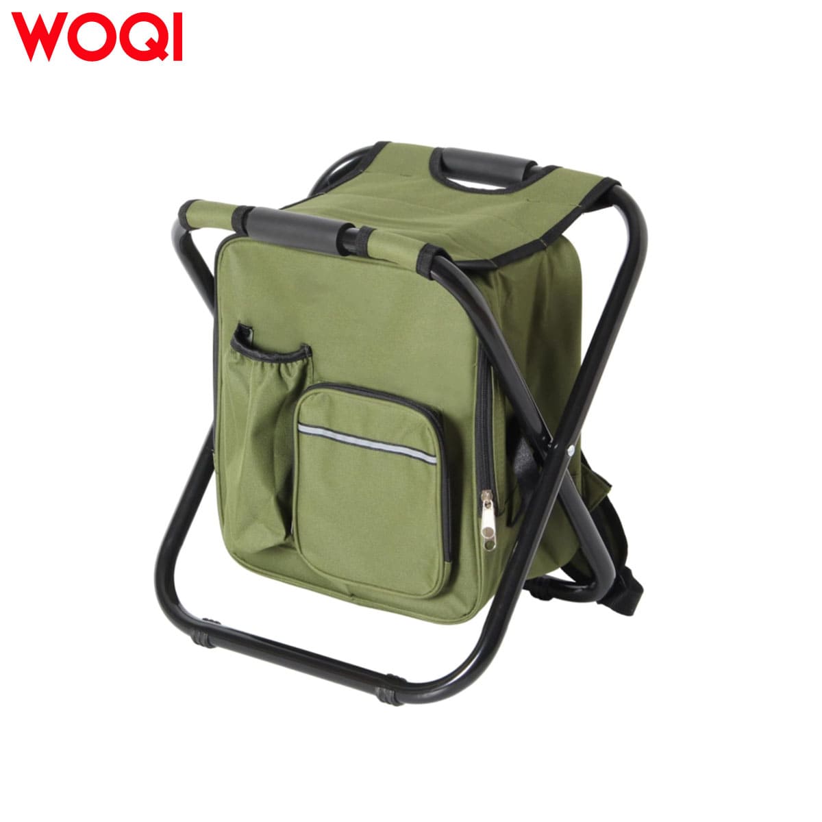 Backpack stool can be folded.