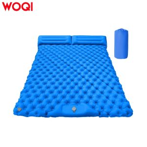 Foldable double inflatable cushion