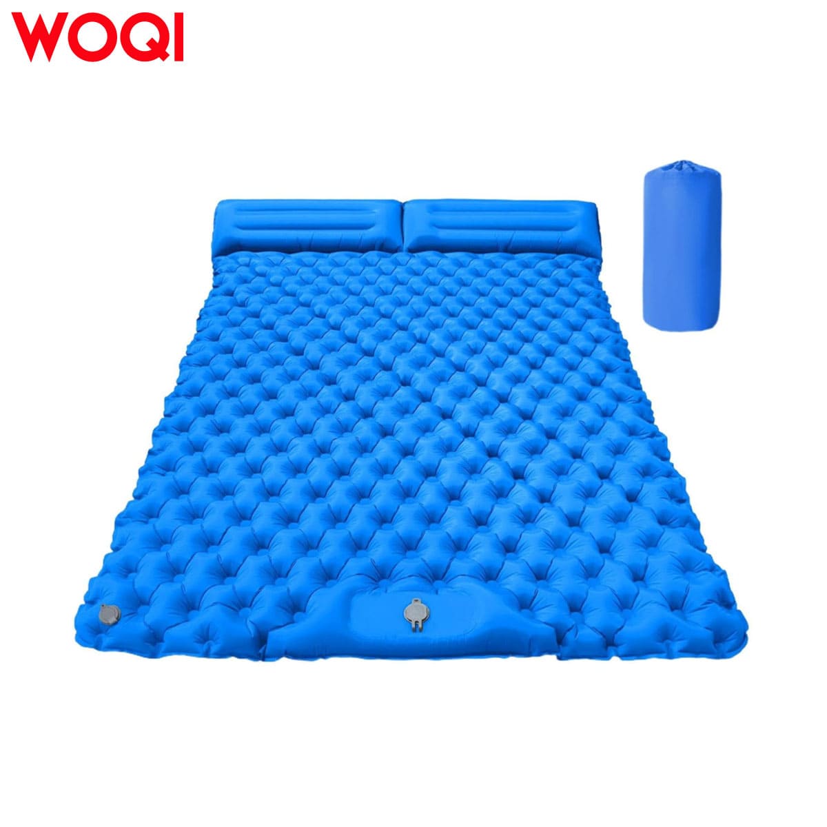 Foldable double inflatable cushion