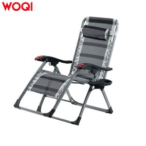 Adjustable Folding Lounge Chair with Pillow