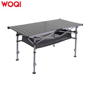 Adjustable aluminum camping table
