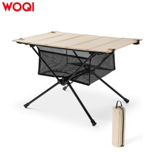 Portable folding table with cloth cover
