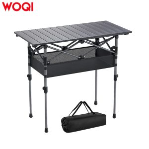 Aluminum alloy rollable folding table